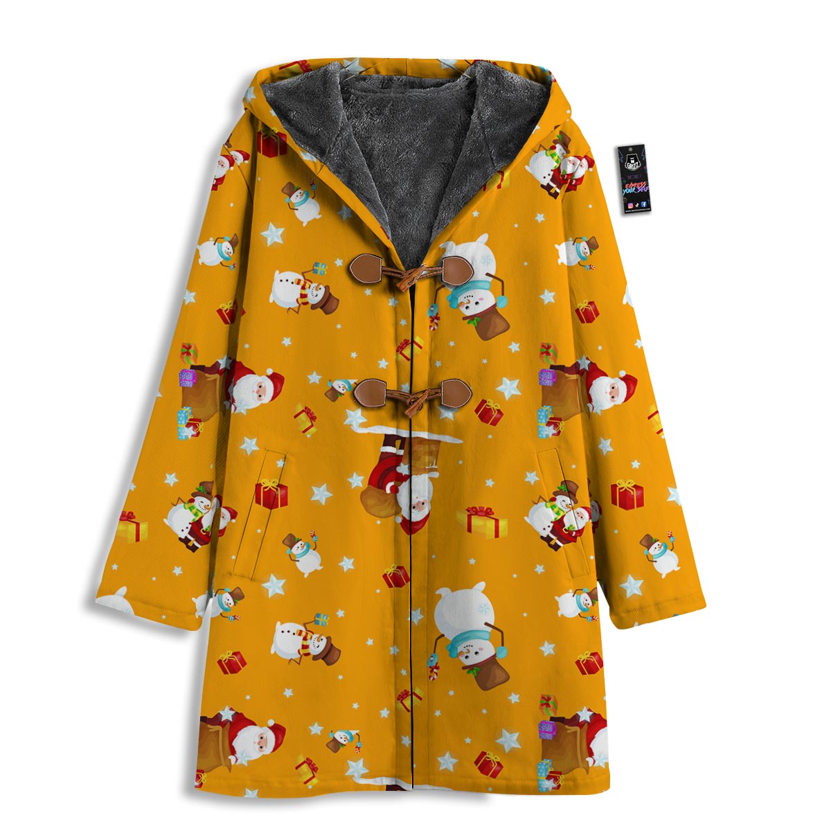 Friends And Santa Claus Print Pattern Men's Windbreaker Jacket-grizzshop