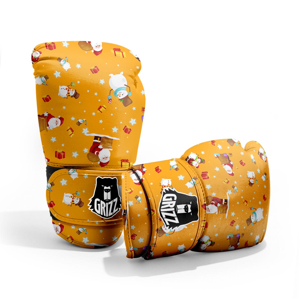 Friends And Santa Claus Print Pattern Pro Boxing Glove