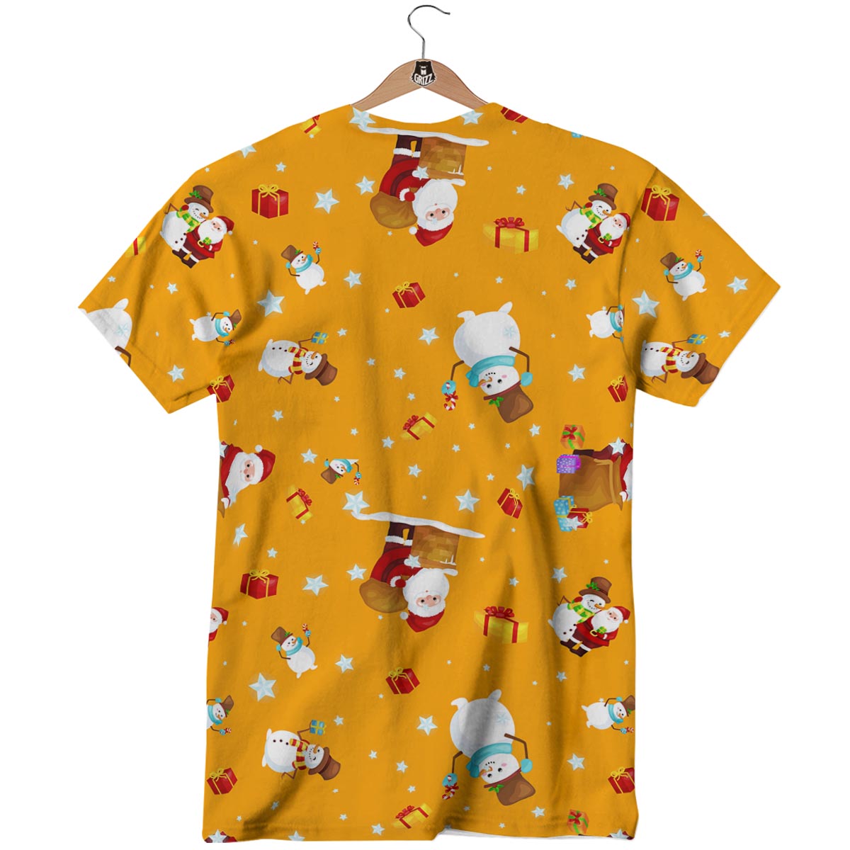 Friends And Santa Claus Print Pattern T-Shirt-grizzshop