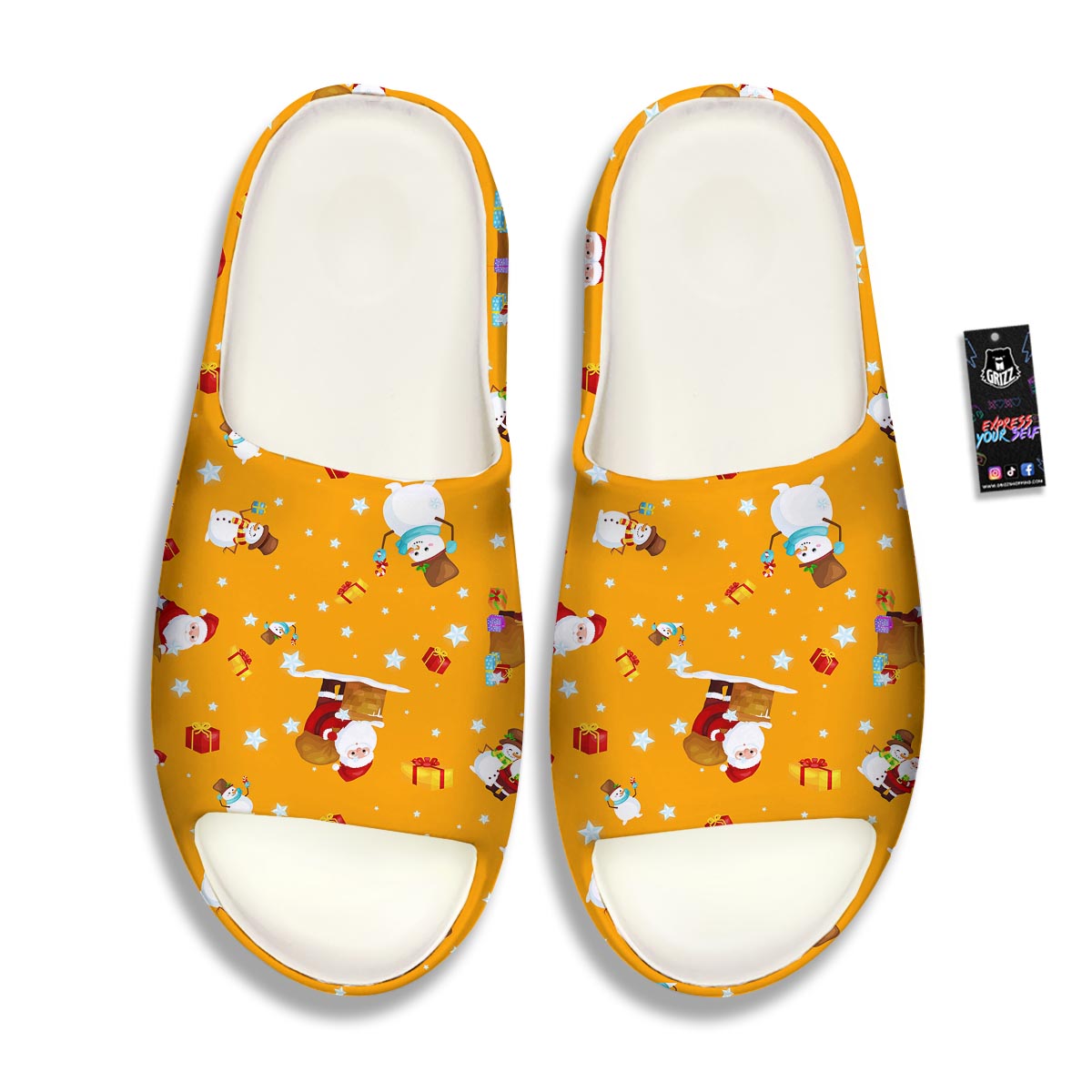 Friends And Santa Claus Print Pattern Sandals-grizzshop