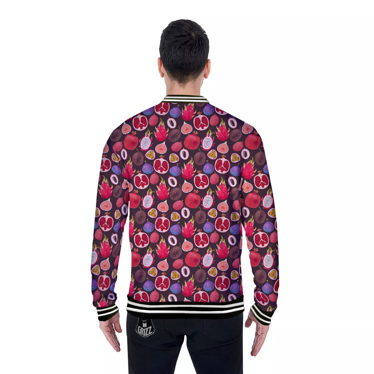 Friut Exotic Print Pattern Baseball Jacket-grizzshop