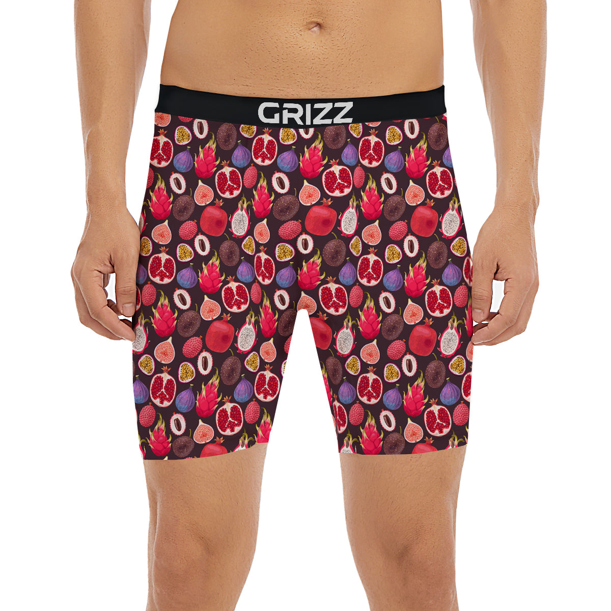 Friut Exotic Print Pattern Boxer Briefs-grizzshop