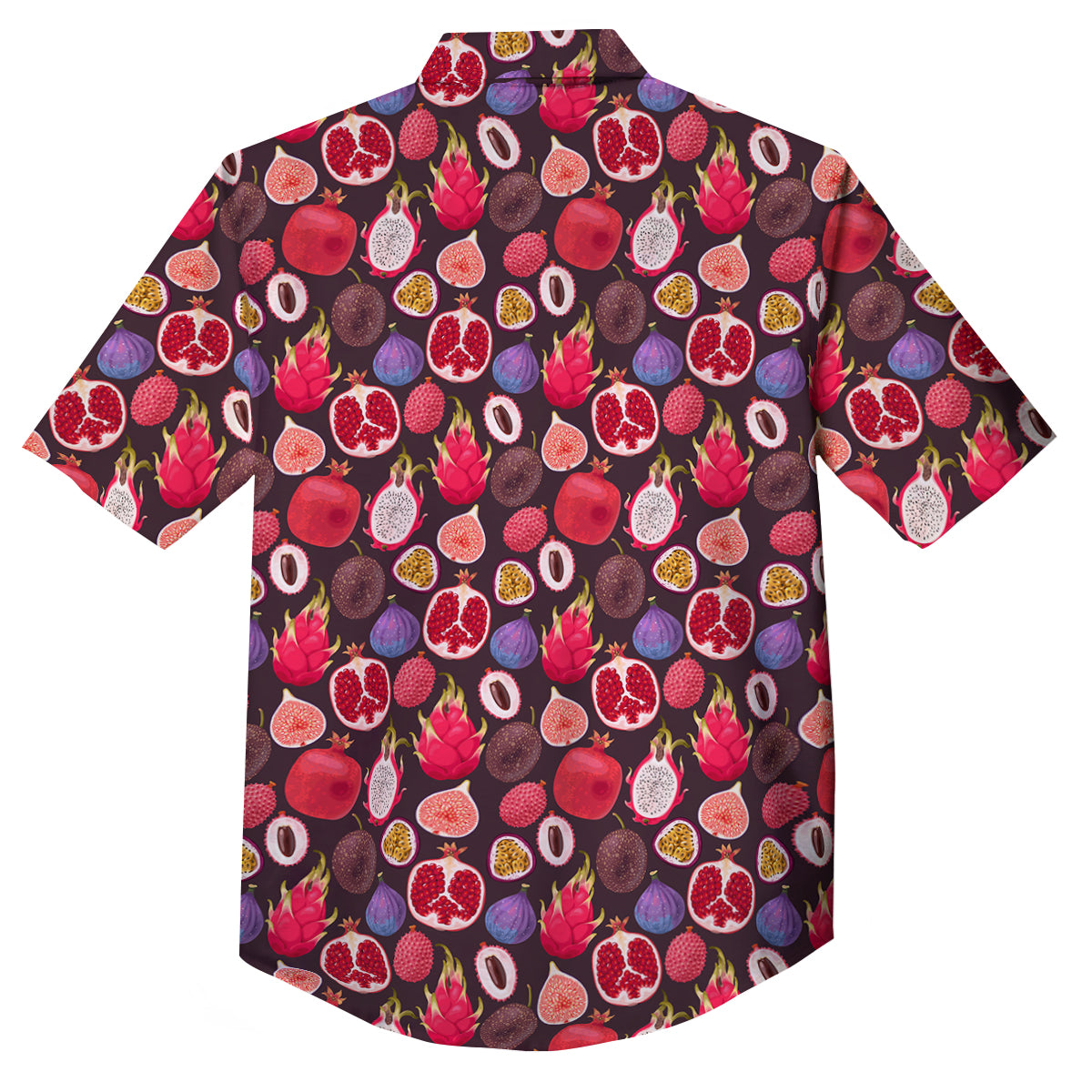 Friut Exotic Print Pattern Button Up Shirt-grizzshop