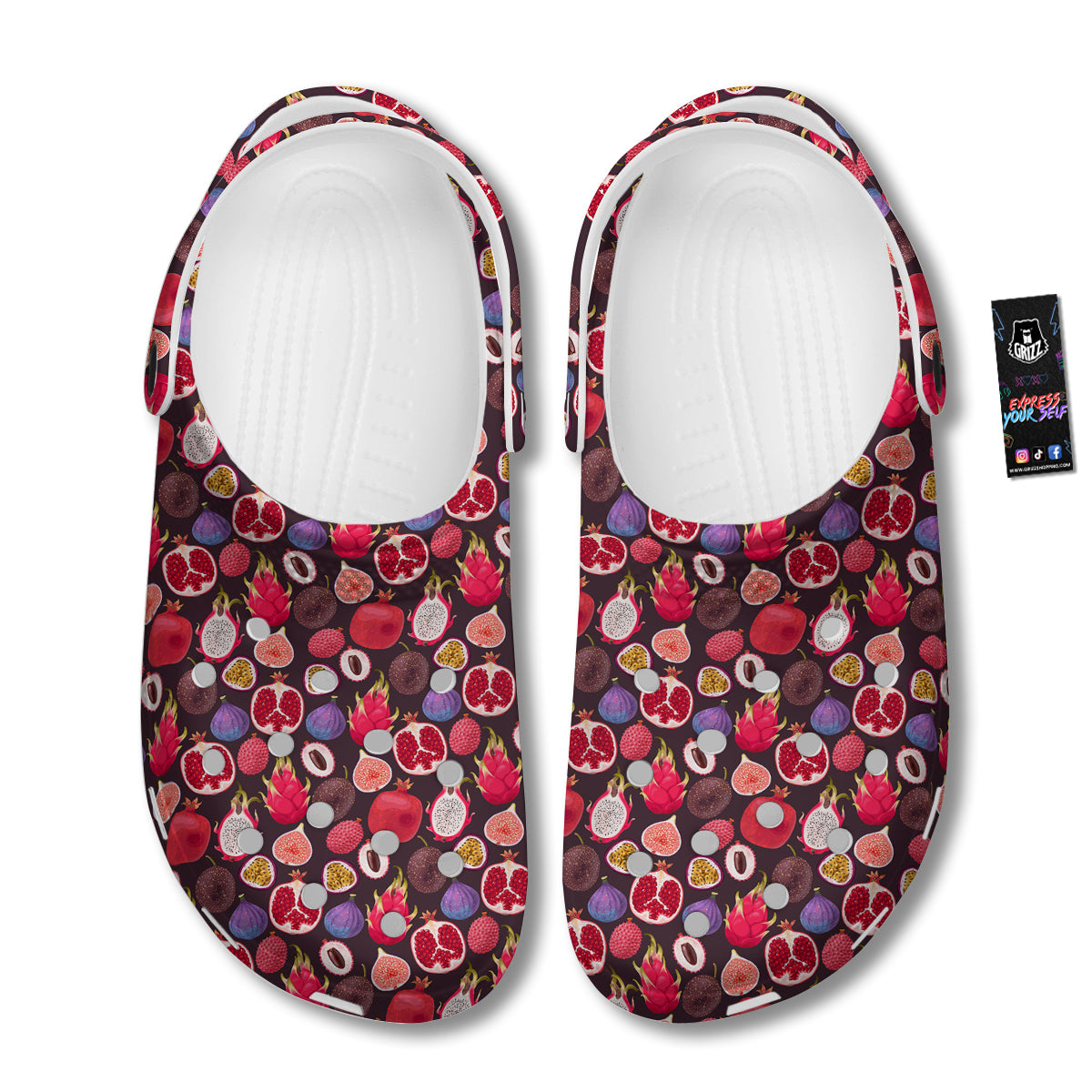Friut Exotic Print Pattern Clog-grizzshop