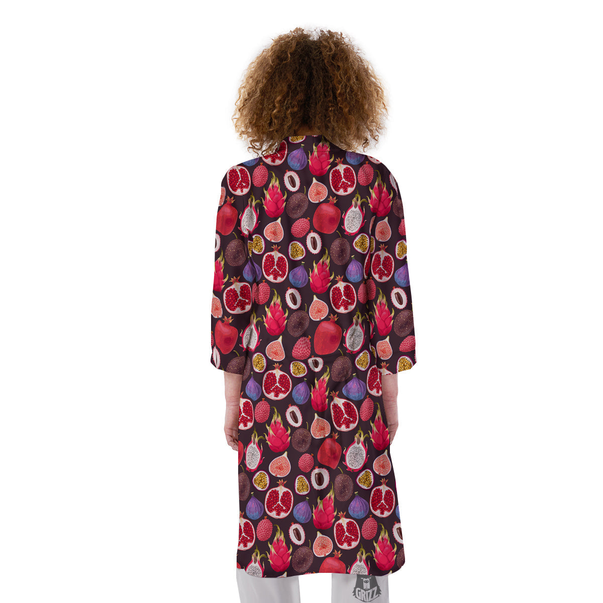 Friut Exotic Print Pattern Kimono-grizzshop