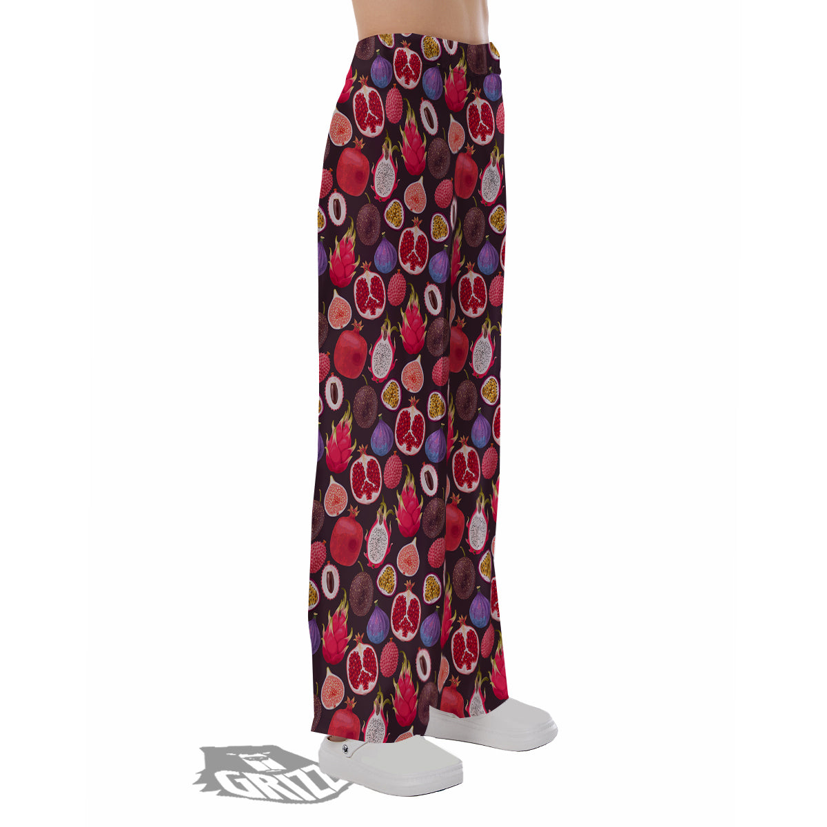 Friut Exotic Print Pattern Pajama Pants-grizzshop
