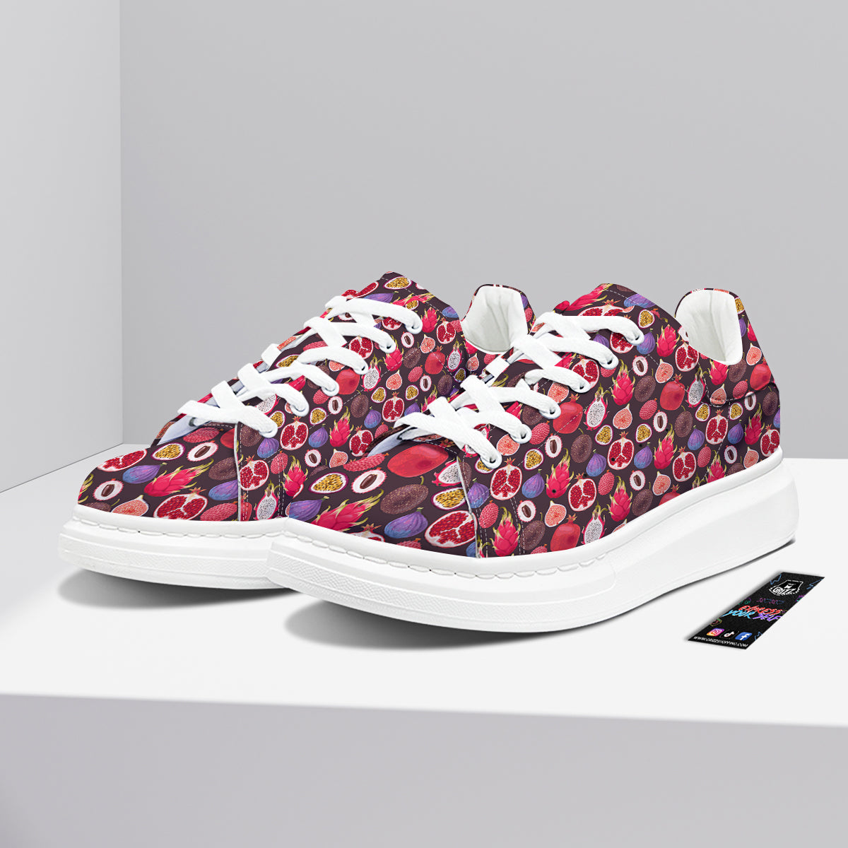 Friut Exotic Print Pattern Platform Shoes-grizzshop