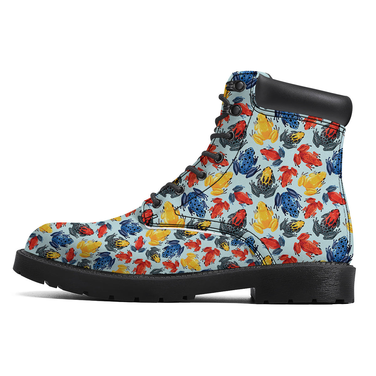 Frog Colorful Print Pattern Boots-grizzshop