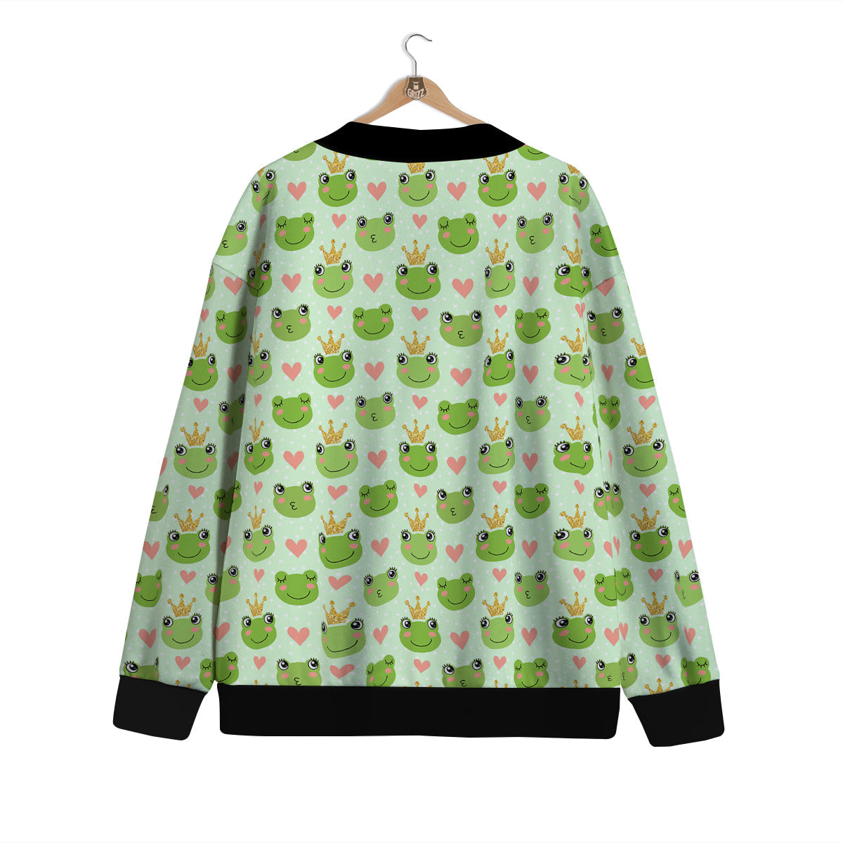 Frog Cute Print Pattern Cardigan-grizzshop
