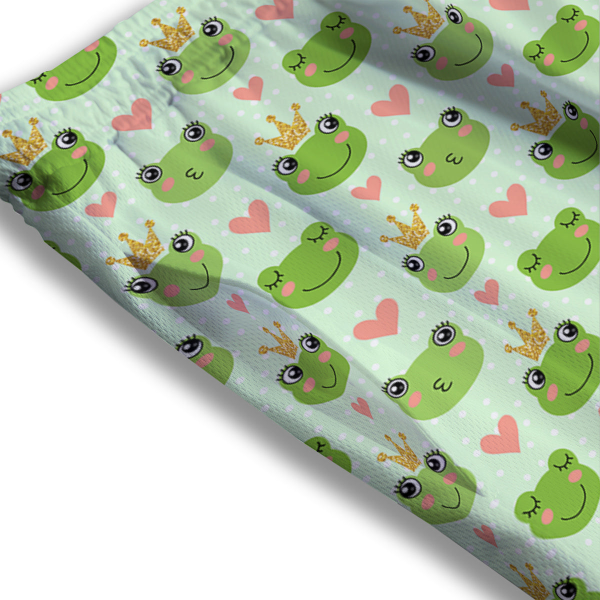 Frog Cute Print Pattern Mesh Shorts-grizzshop