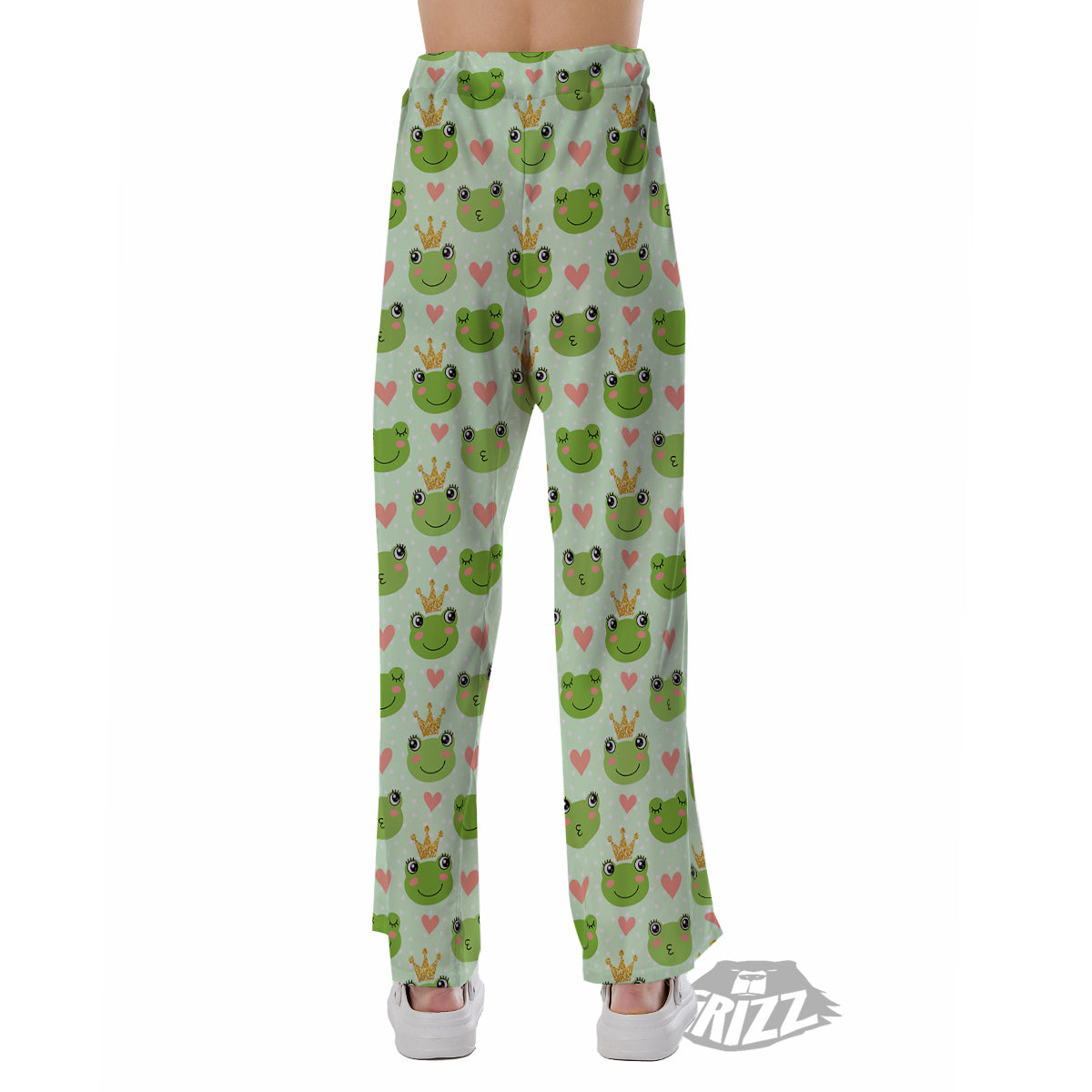 Frog Cute Print Pattern Pajama Pants-grizzshop