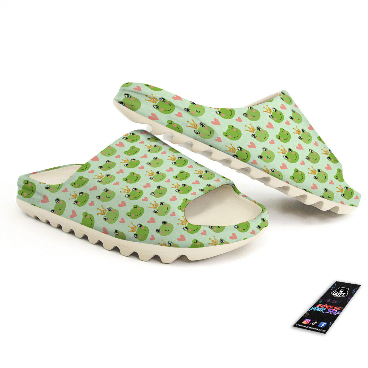 Frog Cute Print Pattern Sandals-grizzshop