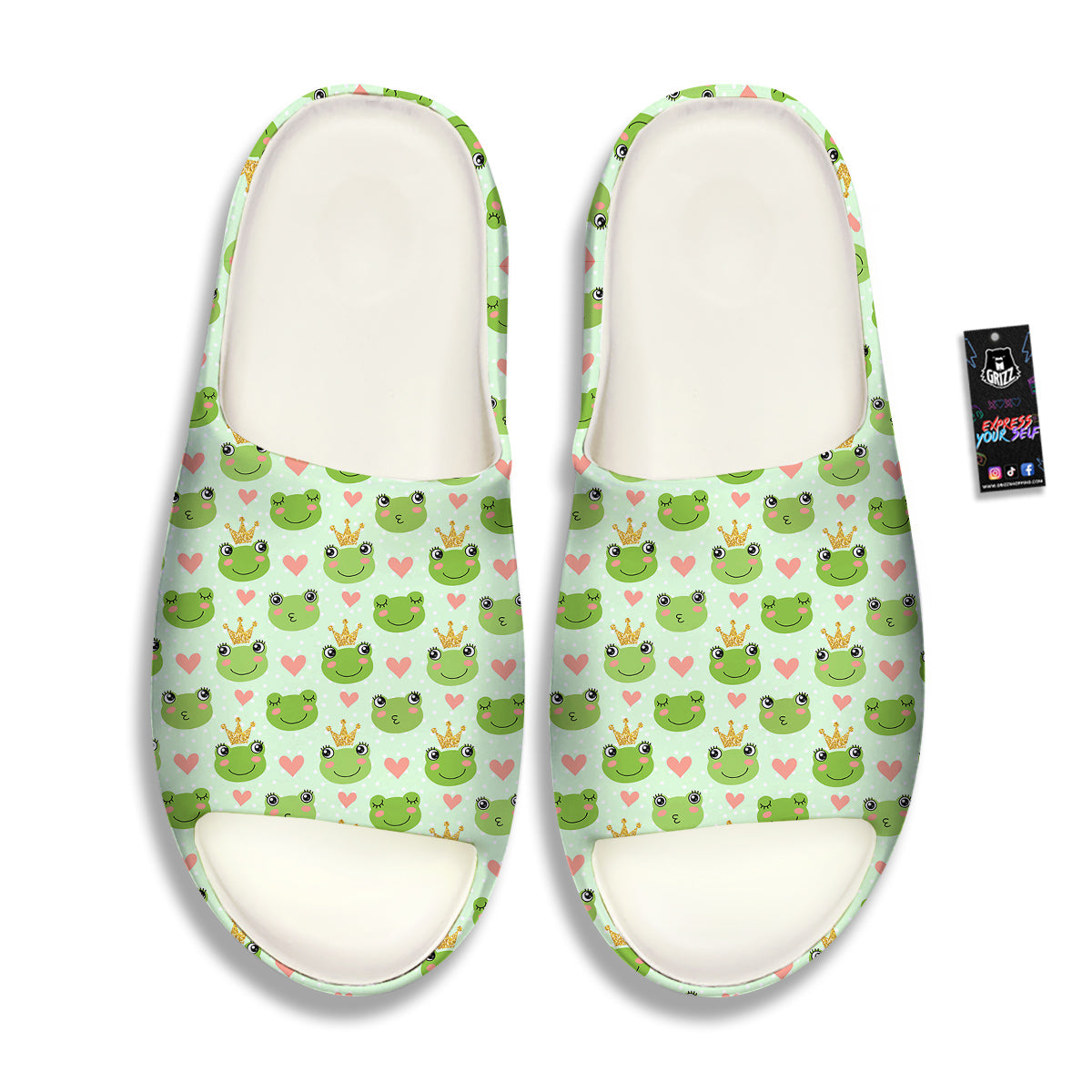 Frog Cute Print Pattern Sandals-grizzshop