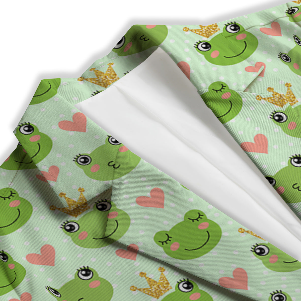Frog Cute Print Pattern Women's Blazer-grizzshop