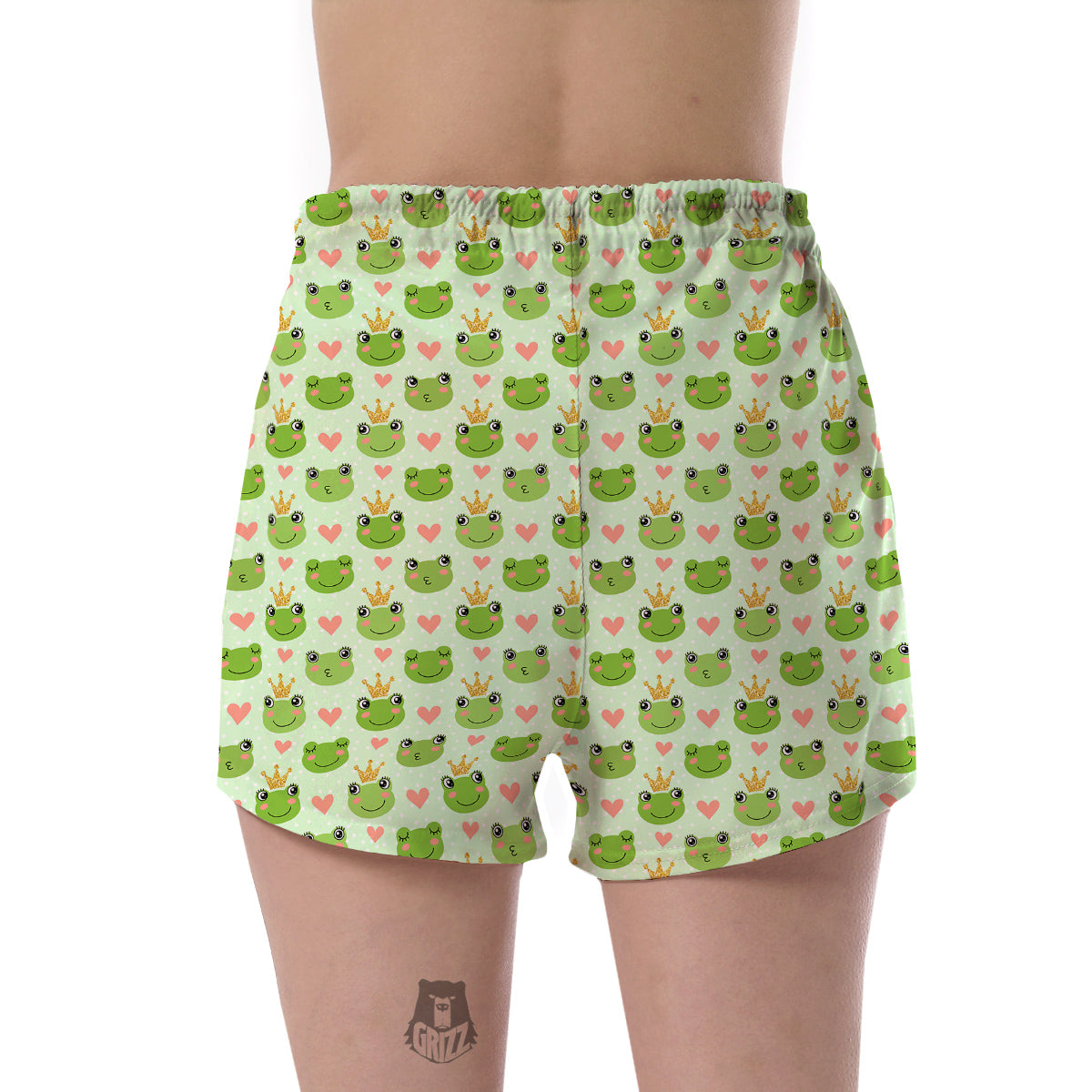 Frog Cute Print Pattern Women's Shorts-grizzshop
