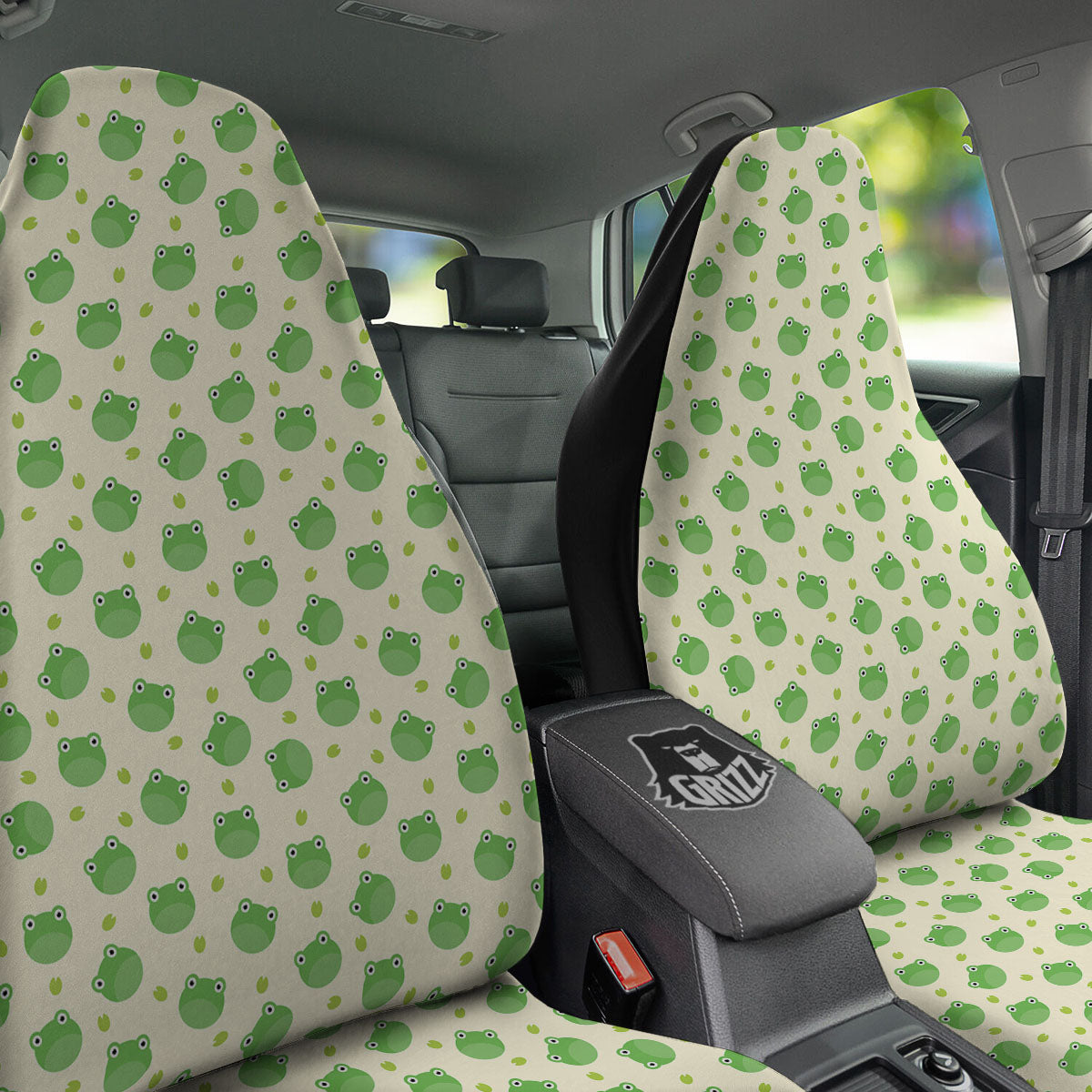 Frog Faces Print Pattern Car Seat Covers-grizzshop