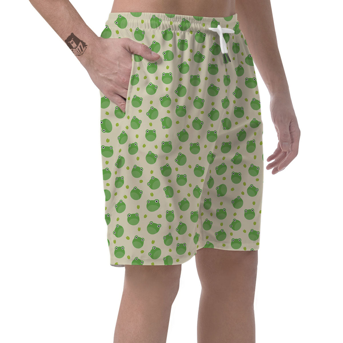 Frog Faces Print Pattern Men's Shorts-grizzshop