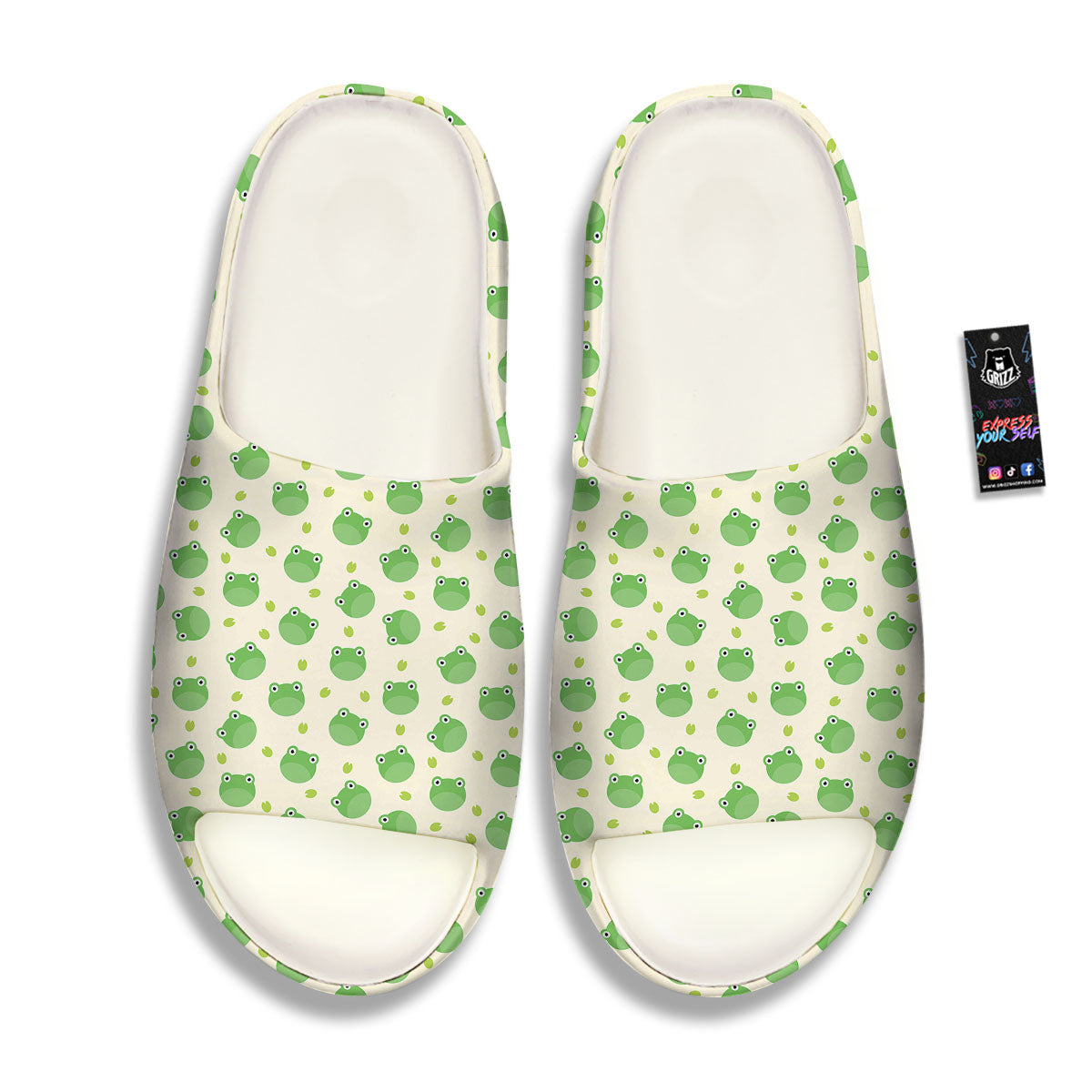 Frog Faces Print Pattern Sandals-grizzshop
