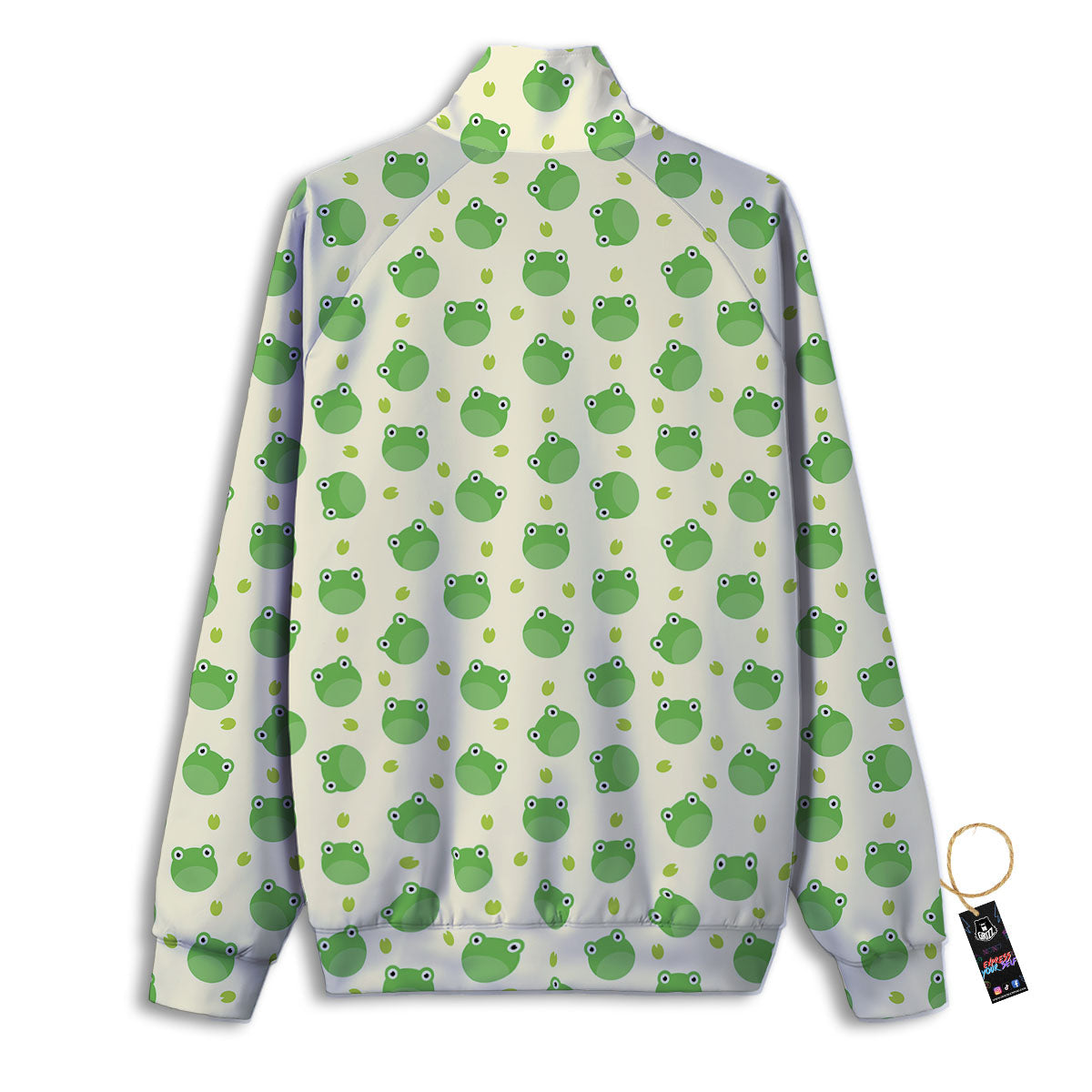 Frog Faces Print Pattern Track Jacket-grizzshop