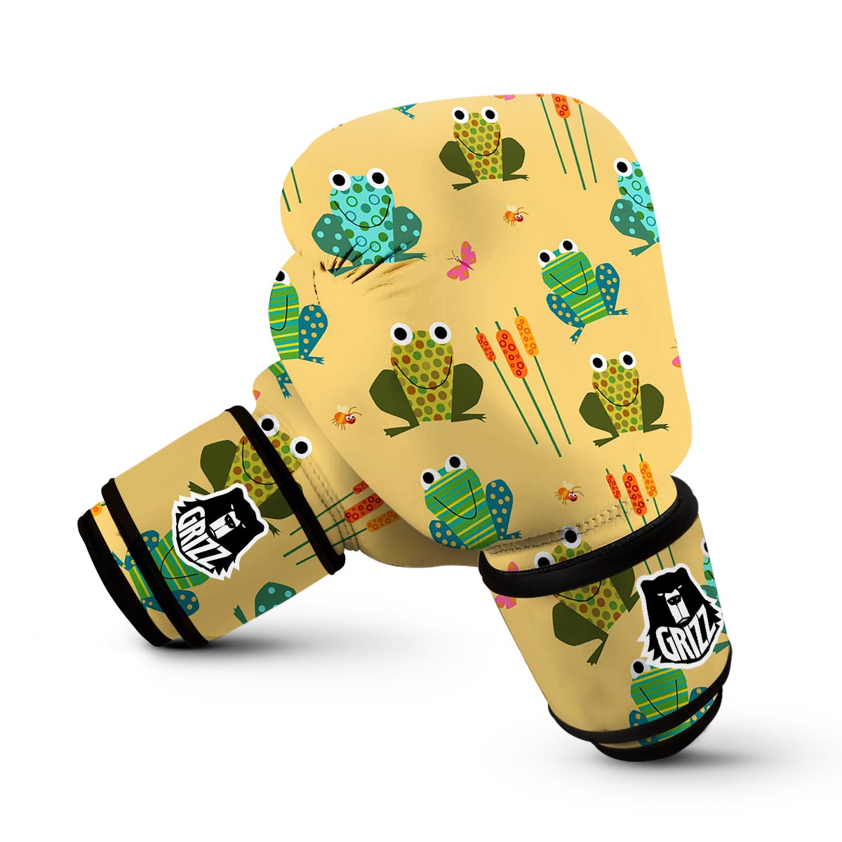 Frog Pattern Print Boxing Gloves-grizzshop
