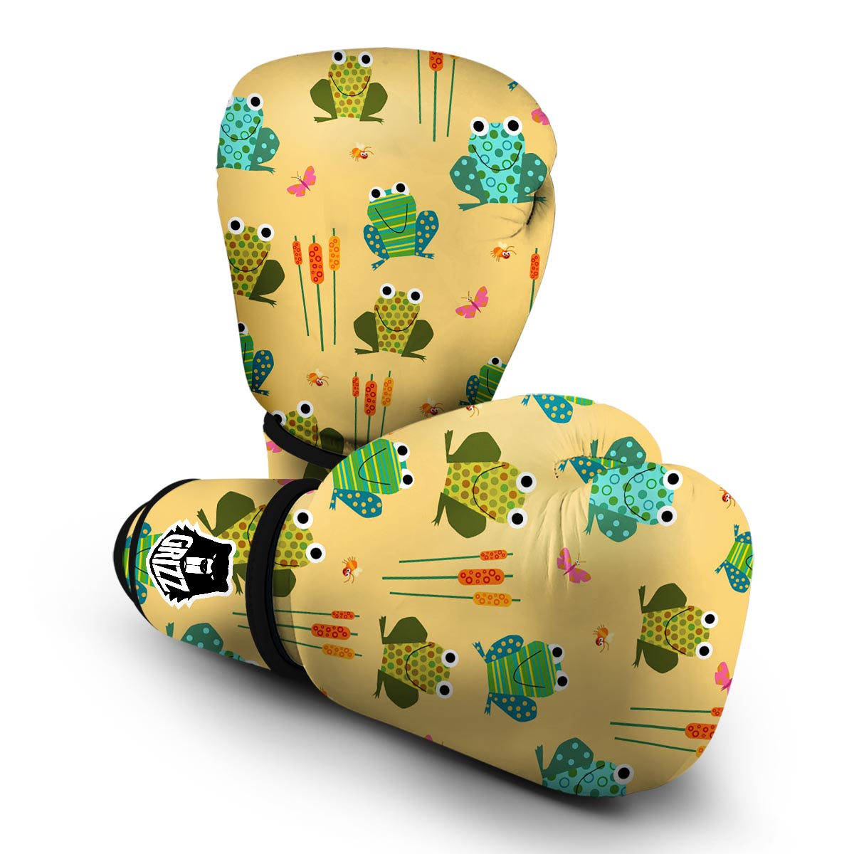 Frog Pattern Print Boxing Gloves-grizzshop