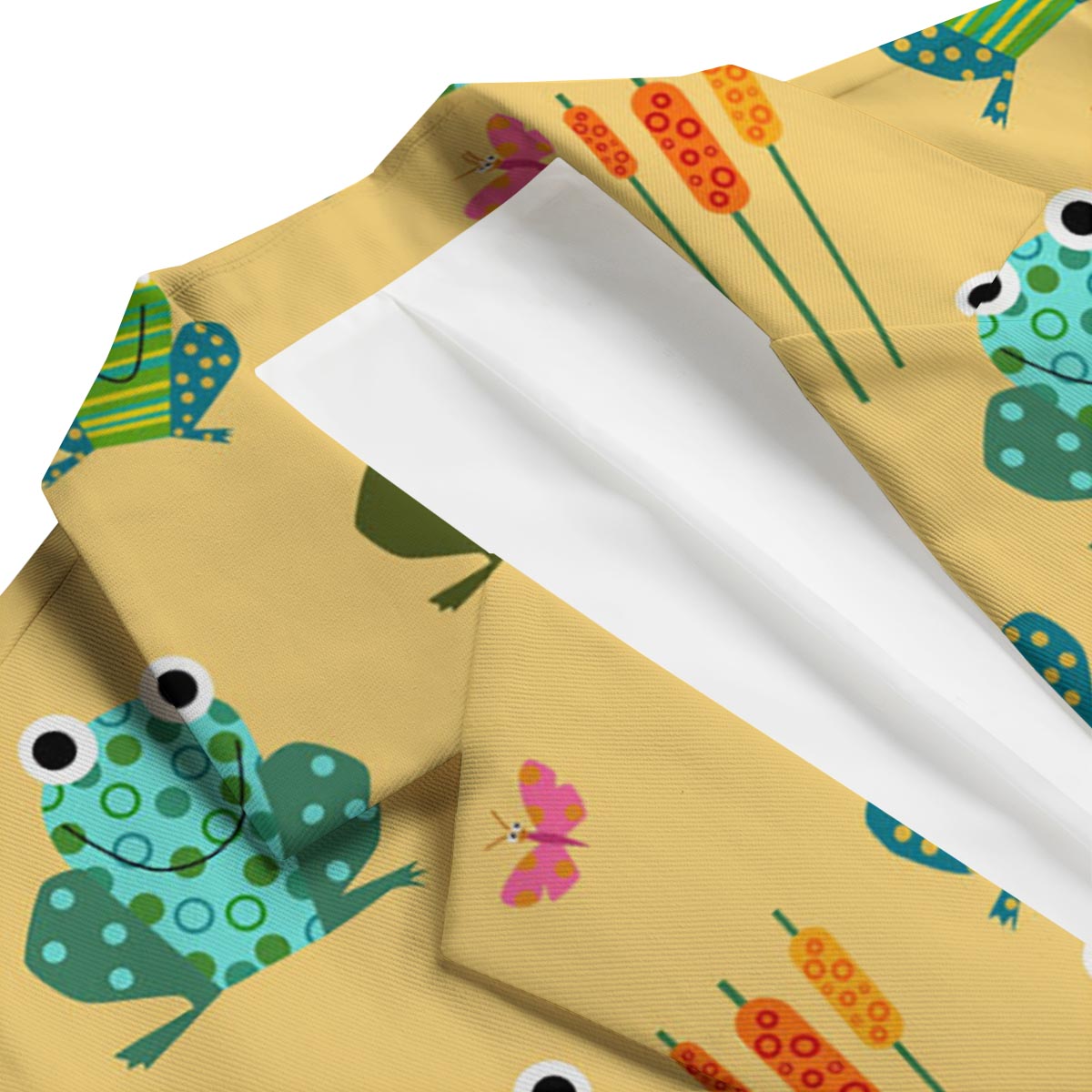 Frog Pattern Print Men's Blazer-grizzshop
