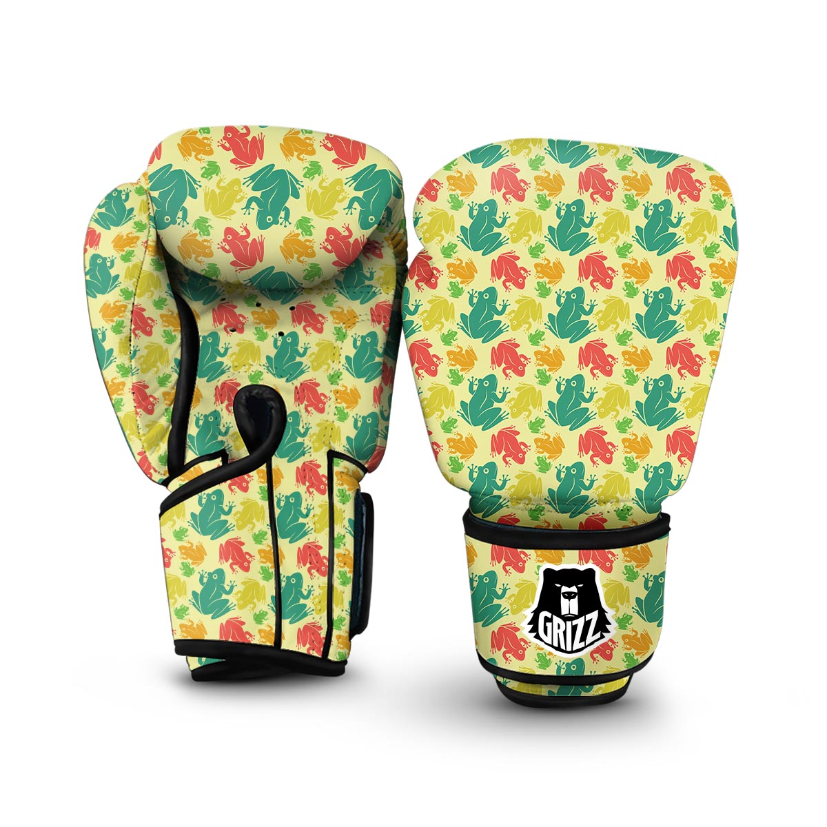 Frog Print Pattern Boxing Gloves-grizzshop