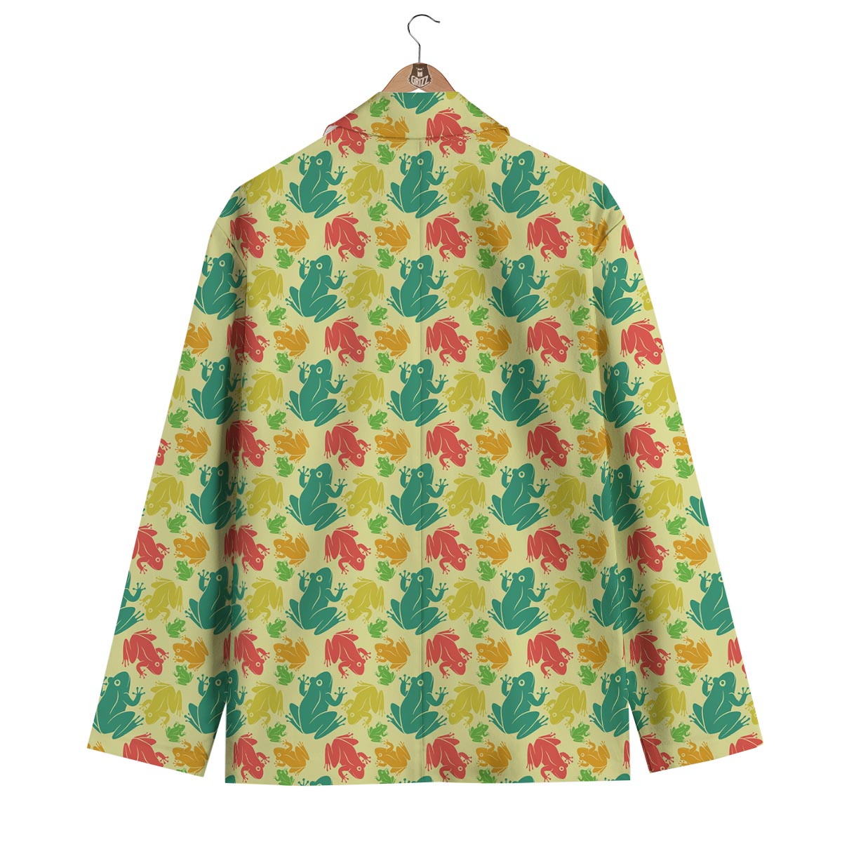 Frog Print Pattern Men's Blazer-grizzshop