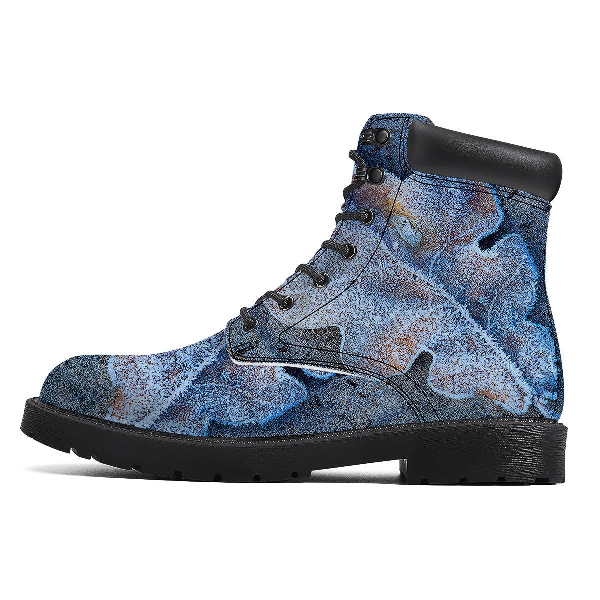 Frozen Leaf Oak Print Boots-grizzshop