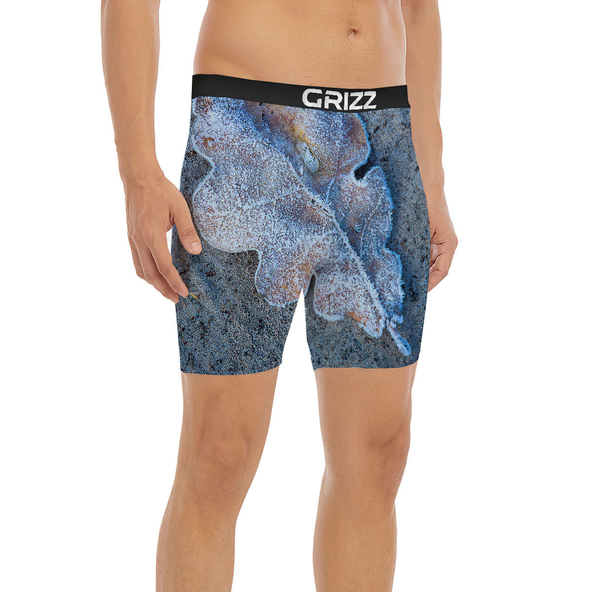Frozen Leaf Oak Print Boxer Briefs-grizzshop