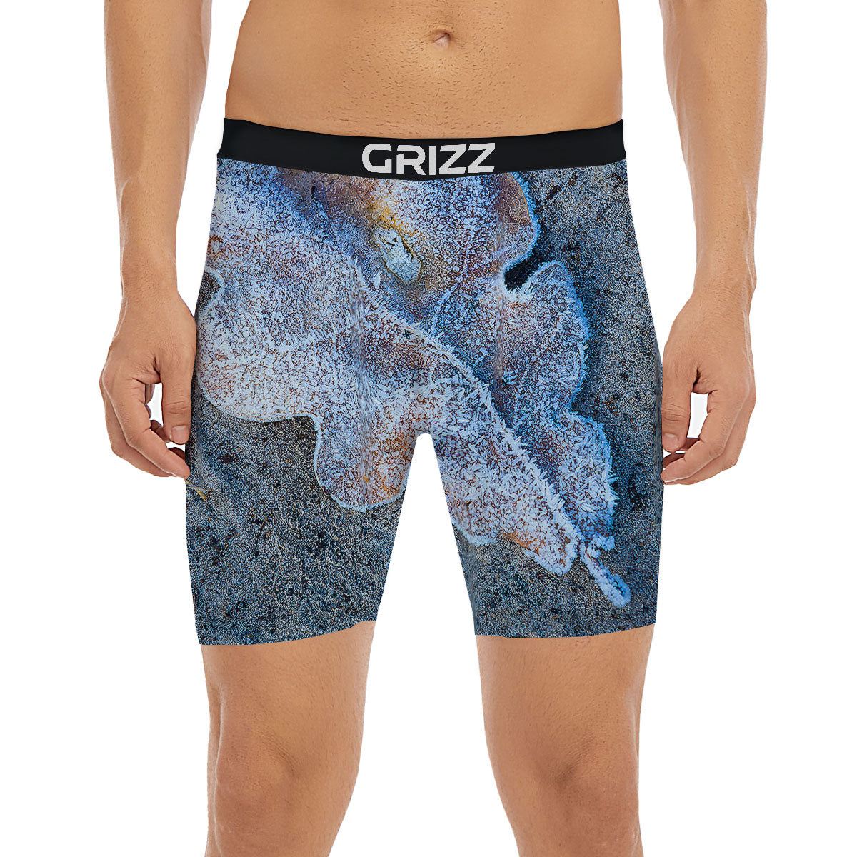 Frozen Leaf Oak Print Boxer Briefs-grizzshop