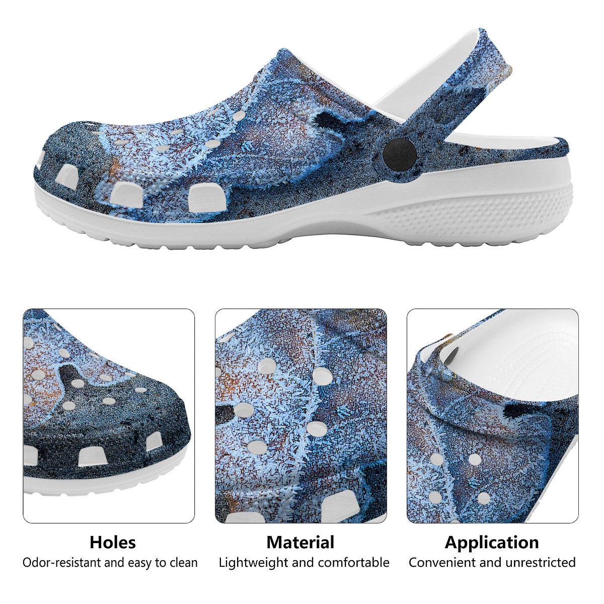 Frozen Leaf Oak Print Clog-grizzshop