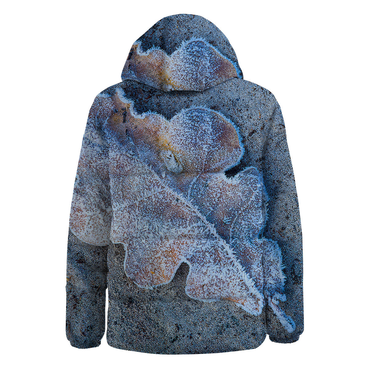 Frozen Leaf Oak Print Down Jacket-grizzshop