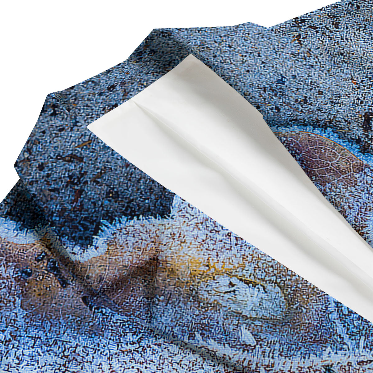 Frozen Leaf Oak Print Men's Blazer-grizzshop