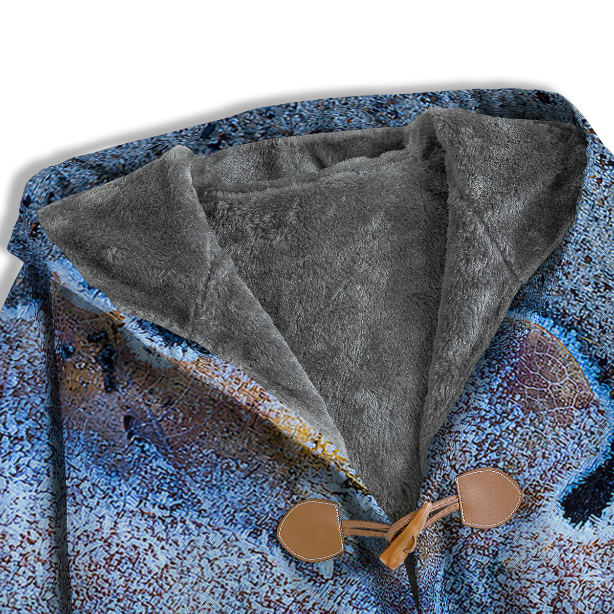 Frozen Leaf Oak Print Men's Windbreaker Jacket-grizzshop