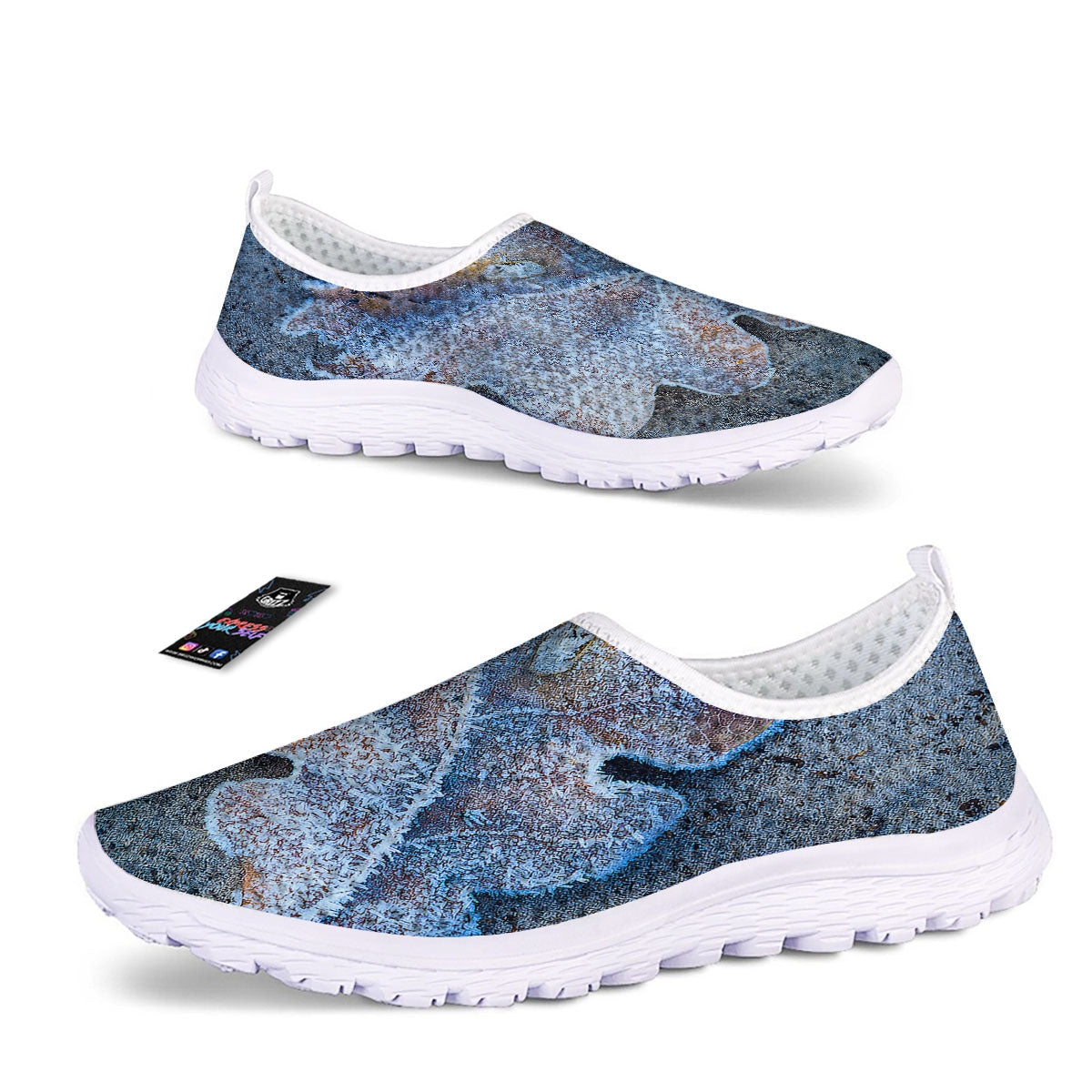 Frozen Leaf Oak Print Nurse Shoes-grizzshop