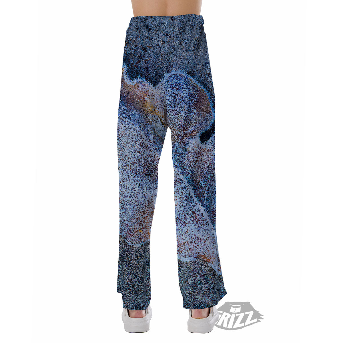 Frozen Leaf Oak Print Pajama Pants-grizzshop