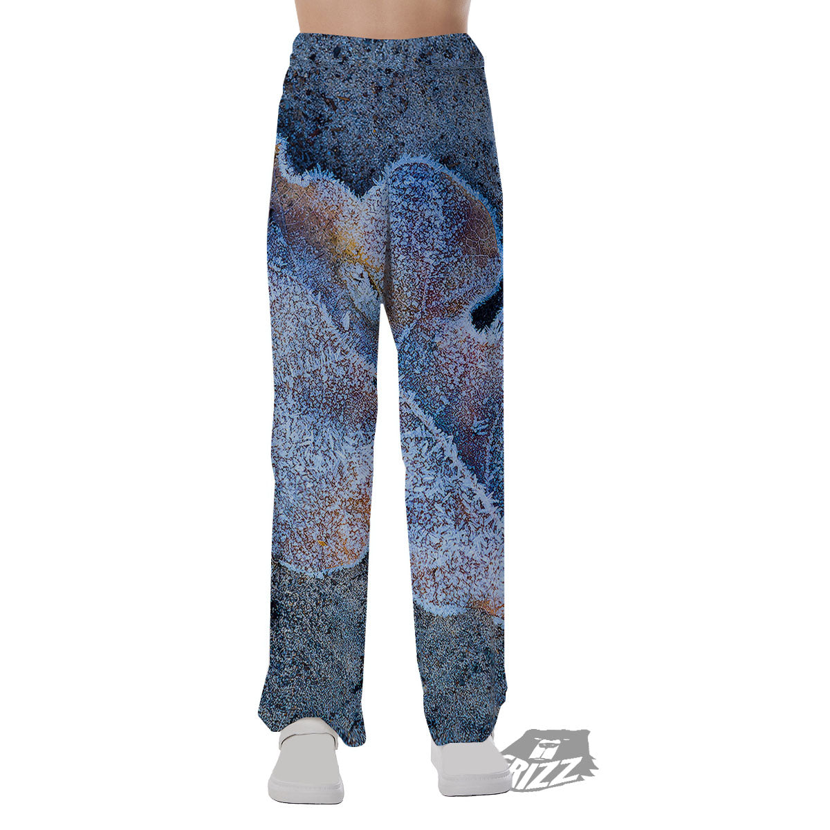 Frozen Leaf Oak Print Pajama Pants-grizzshop
