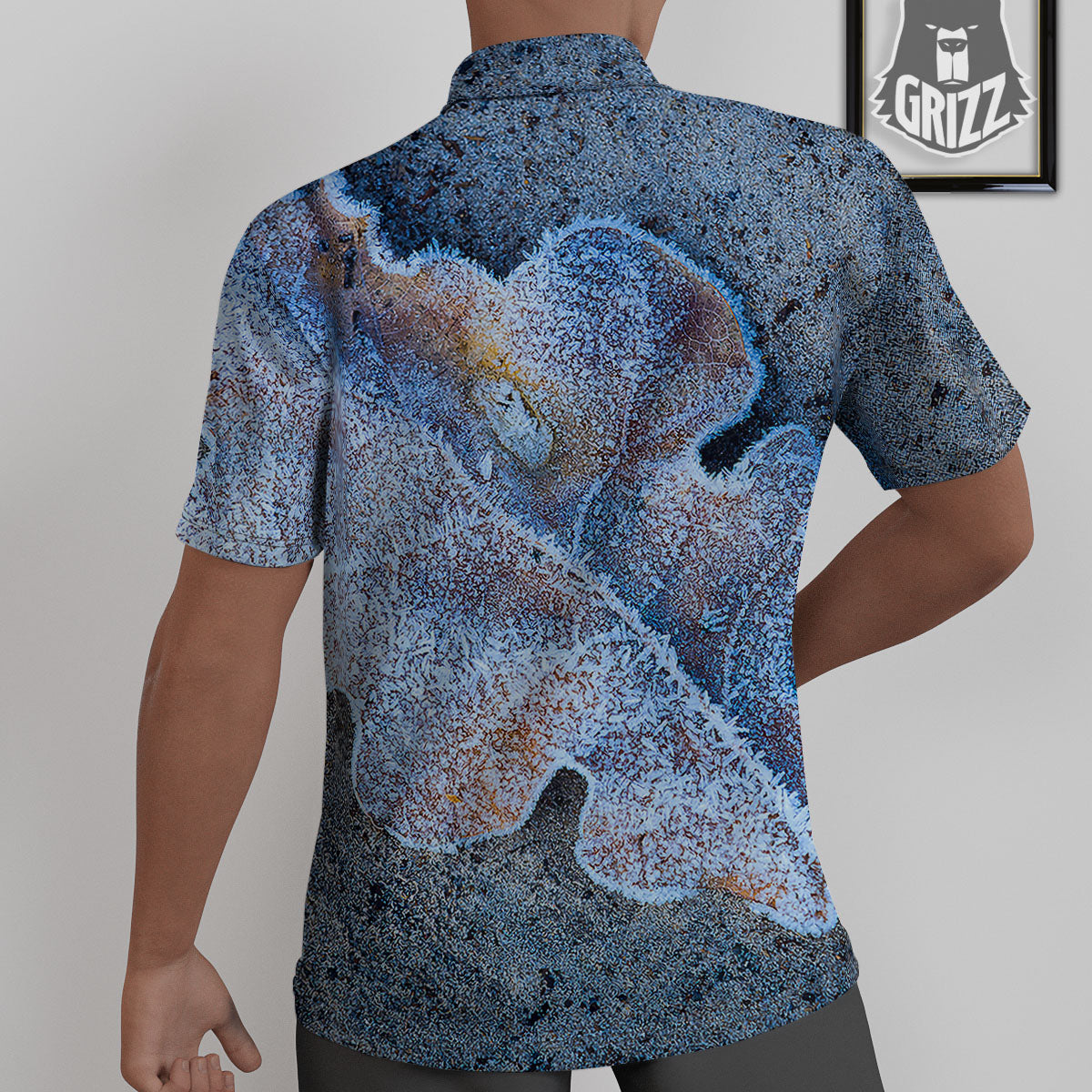 Frozen Leaf Oak Print Untucked Shirts-grizzshop