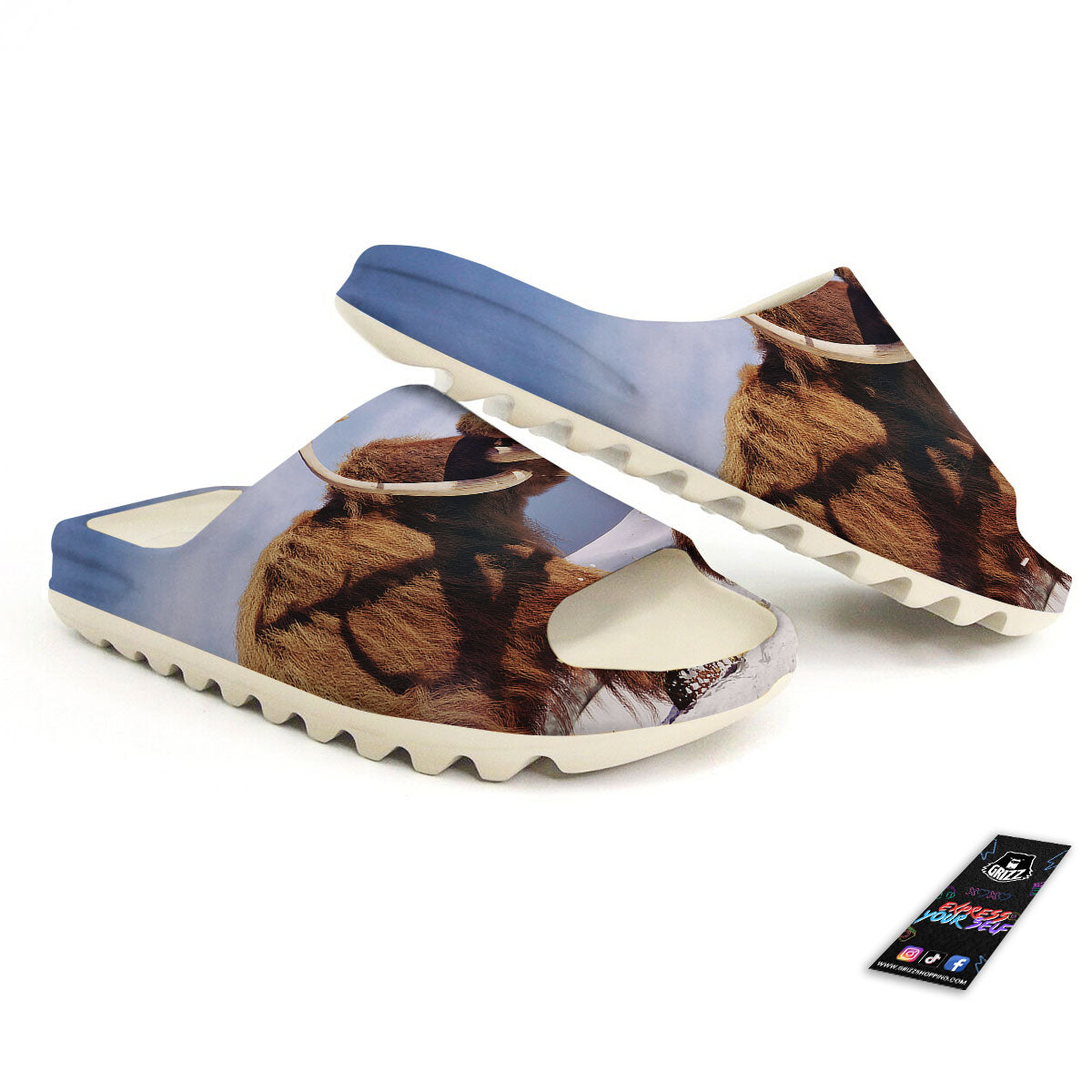 Frozen Mammoth Print Sandals-grizzshop