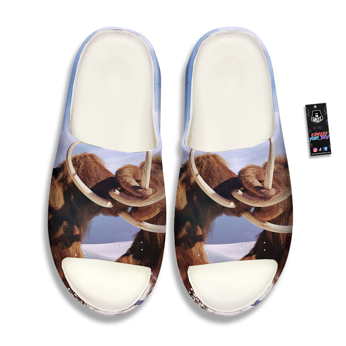 Frozen Mammoth Print Sandals-grizzshop