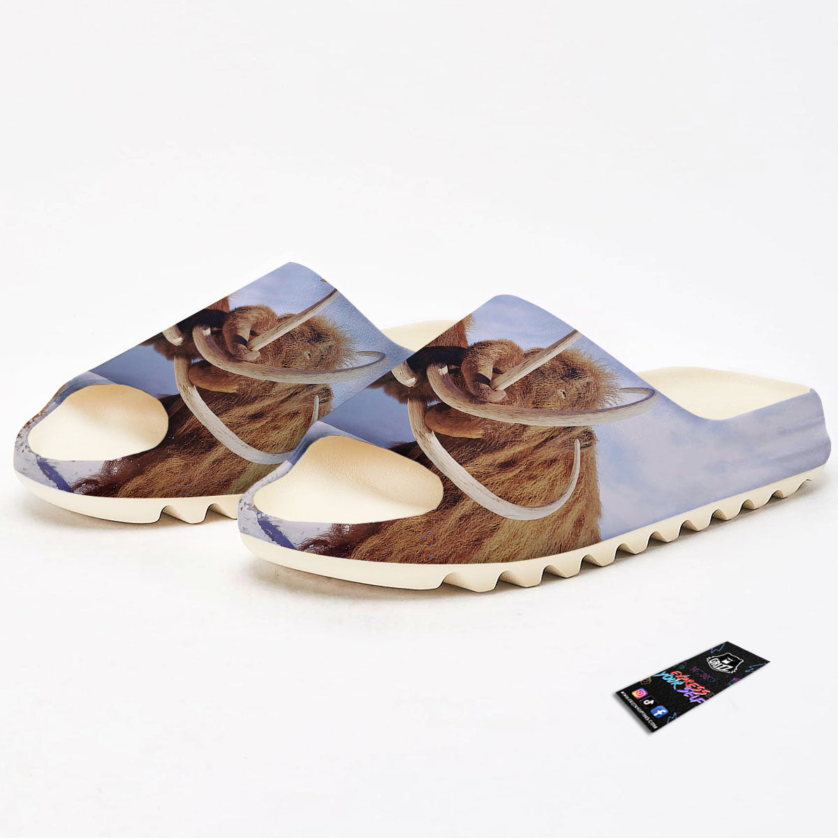Frozen Mammoth Print Sandals-grizzshop