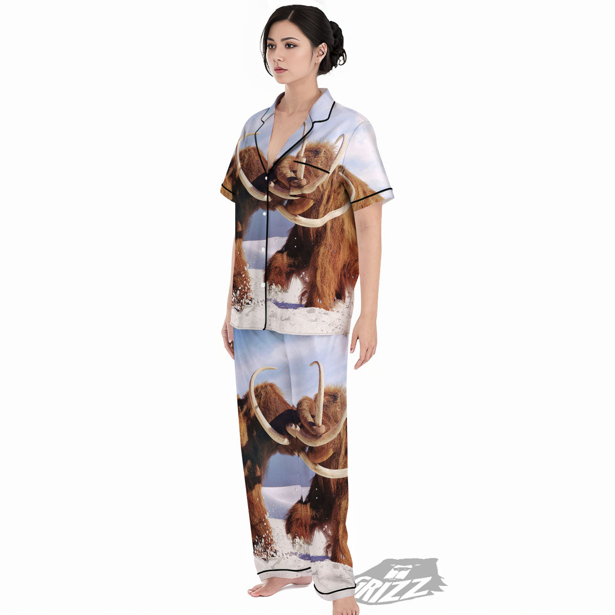 Frozen Mammoth Print Women's Pajamas Set-grizzshop