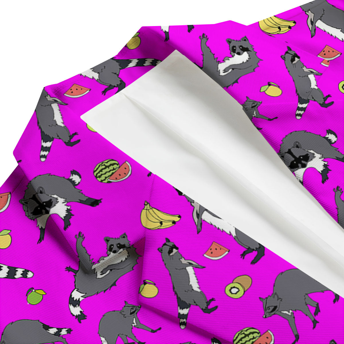 Fruit And Raccoon Print Pattern Men's Blazer-grizzshop