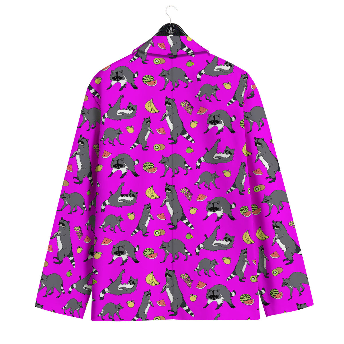 Fruit And Raccoon Print Pattern Men's Sport Coat-grizzshop