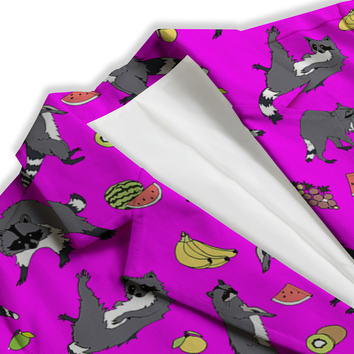 Fruit And Raccoon Print Pattern Women's Blazer-grizzshop
