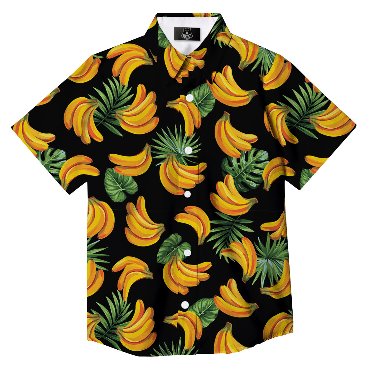 Fruit Banana Print Pattern Button Up Shirt-grizzshop