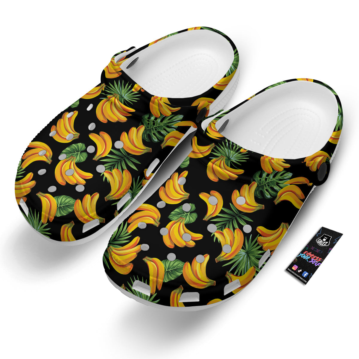 Fruit Banana Print Pattern Clog-grizzshop