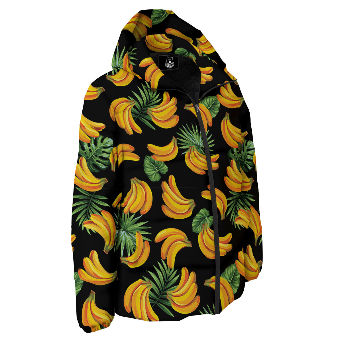 Fruit Banana Print Pattern Down Jacket-grizzshop