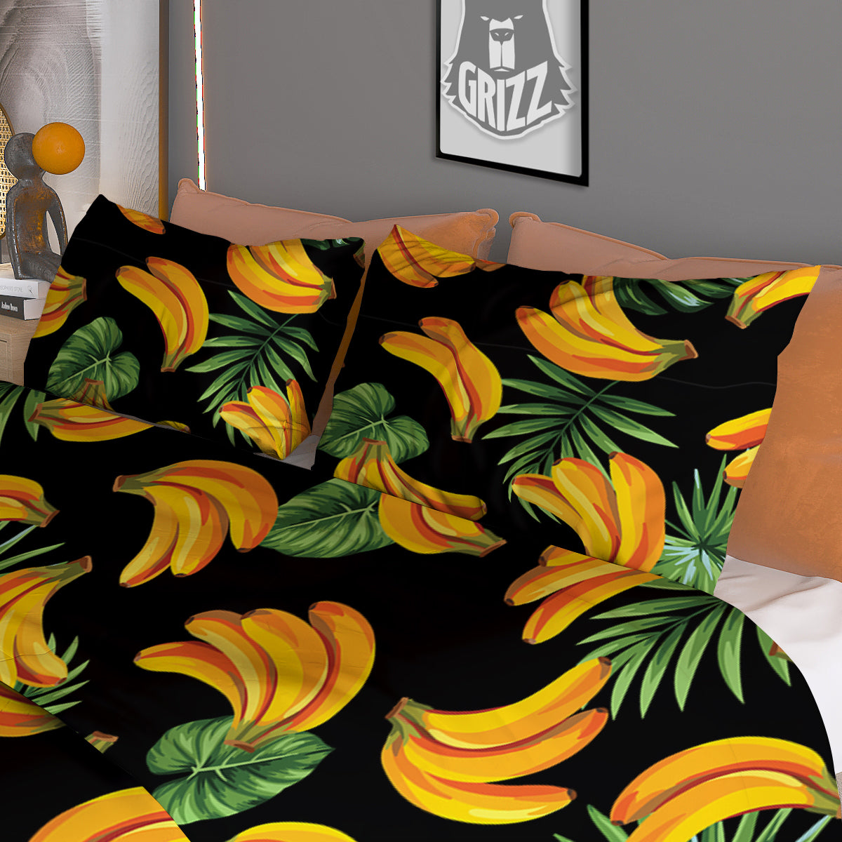 Fruit Banana Print Pattern Duvet Cover Bedding Set